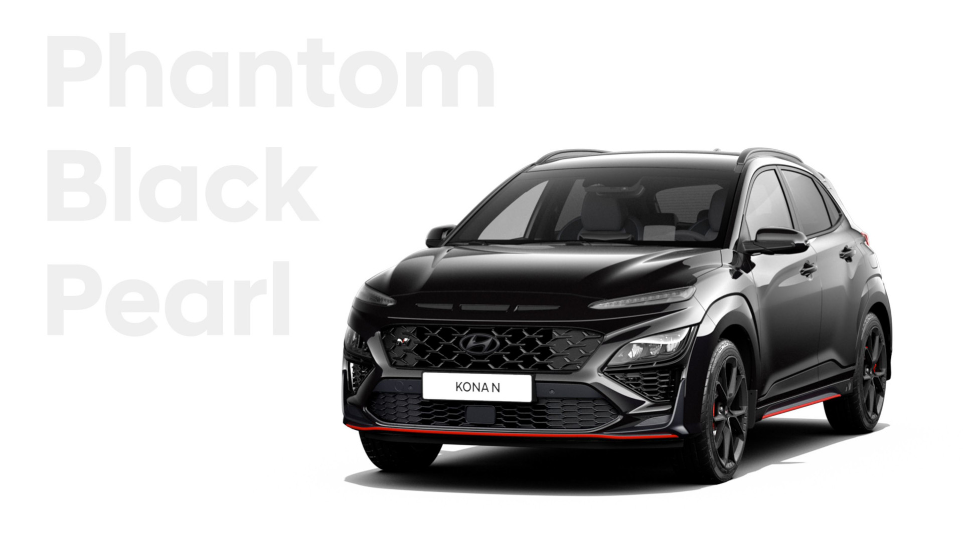 Hyundai KONA N performance SUV in Phantom Black Pearl.