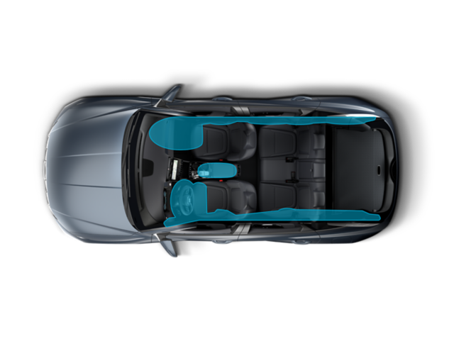 Systém sedmi airbagů zvyšující bezpečnost uvnitř zcela nového kompaktního SUV Hyundai TUCSON Plug-in Hybrid.